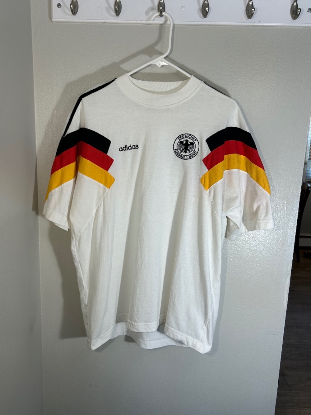 Vintage 90’s Adidas Soccer Germany Training Jersey Shirt 92-93 Size Large